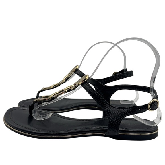 Guess Women's Black Leather Slingback Sandals Size 7M‎ - Picture 6 of 11